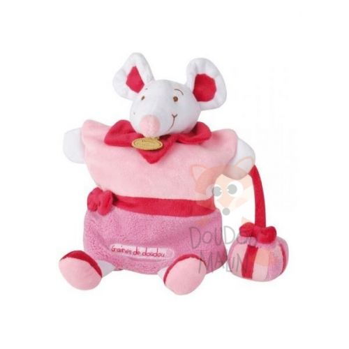  souris graines marionnette rose blanc cadeau 